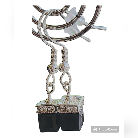 925 Silver & Austrian Crystal Earrings - Picture 4 of 4